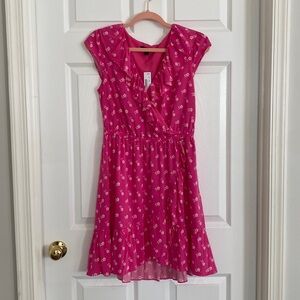 J.Crew Pink Ruffle Floral Dress Size 2 NWT